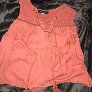 Kendall & Kylie Orangey Pink Tank